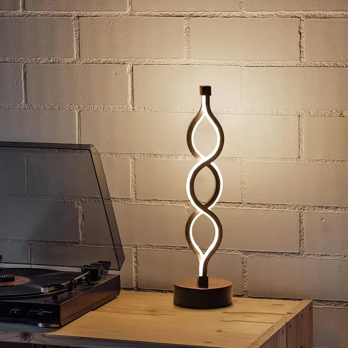 Glamourøse LED Spiral natbordlampe