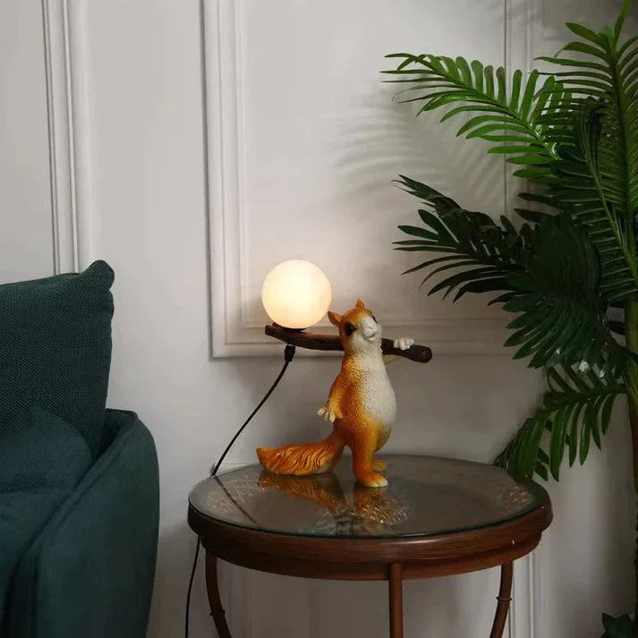 NovaRay|Natbordslampe Med Egerndesign