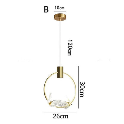 Stilfuld LED Sommerfugl Pendellampe